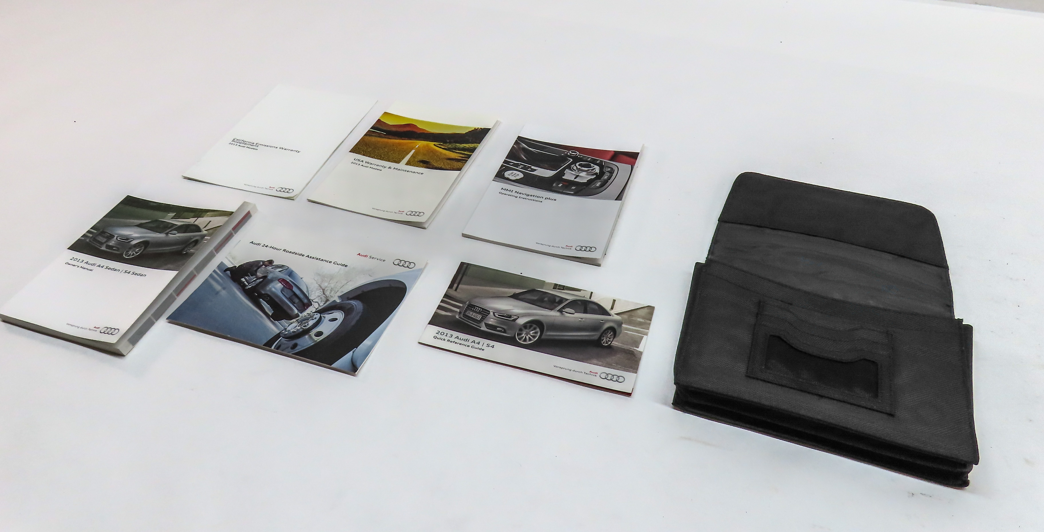 2013 AUDI S4 (B8 8K) 3.0L SUPER (CGXC) ENGINE OWNERS MANUAL BOOKLET SET w/CASE — exact item pictured